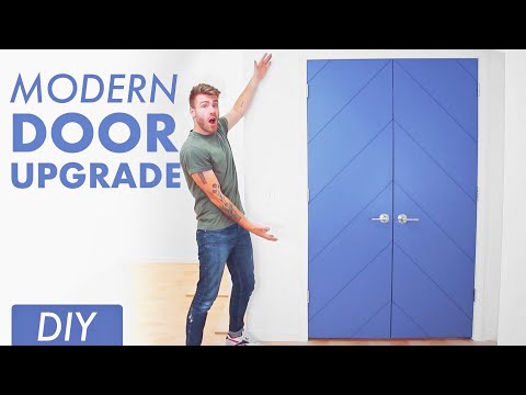 DIY Chevron Door Update // Modern Builds