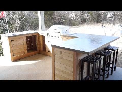 DIY Modern Outdoor Kitchen and Bar | Modern Builds | EP. 21