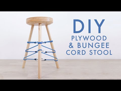 DIY Plywood & Bungee Cord Stool | Modern Builds