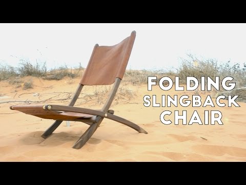 DIY Folding Wood and Leather Slingback Chair | Modern Builds | EP. 57