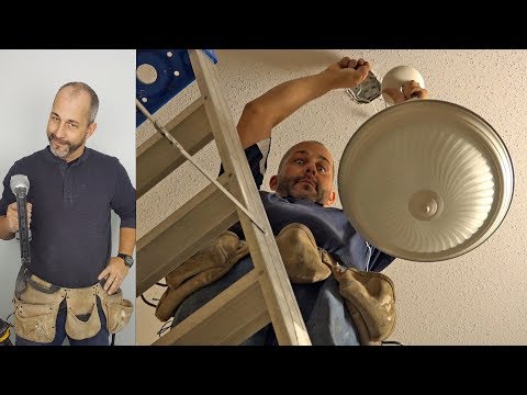 How To change a stairwell light fixture safely and easily
