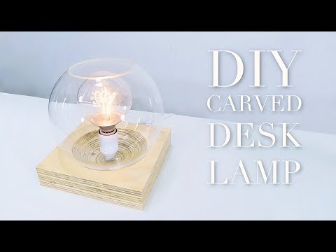 DIY Desk Lamp With Contoured Base | “Plywood Globe Lamp” | Modern Builds