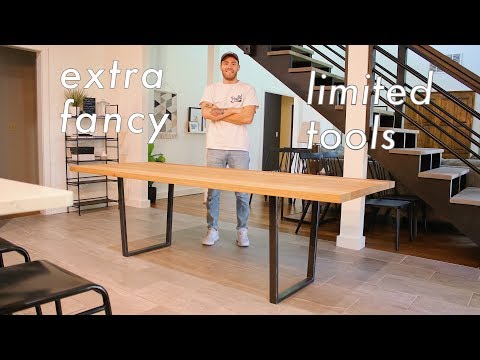 How To Build a HIGH QUALITY Dining Table with LIMITED TOOLS // #DIY //  #Woodworking