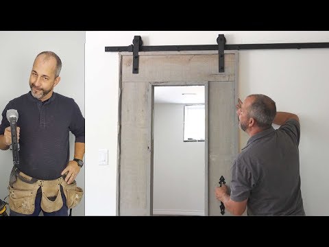 How to Build a Custom Barn Board Door with Mirror