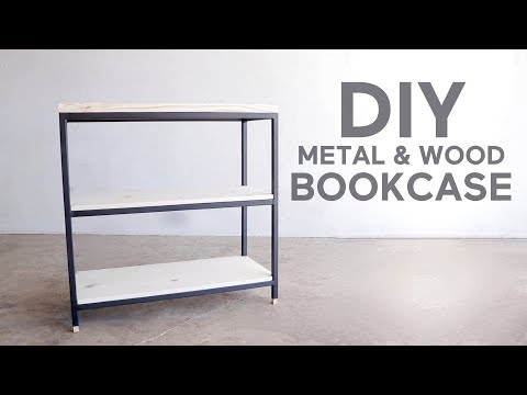 3 Tier Metal & Wood Book Shelf | Modern Builds | DIY