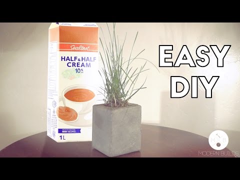 DIY Milk Carton Concrete Planter | Modern Builds | EP. 7