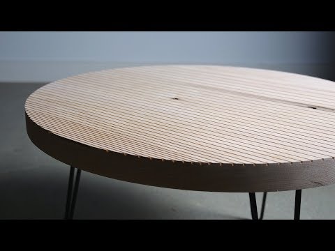 Building a Round, Patterned Coffee Table // DIY Woodworking