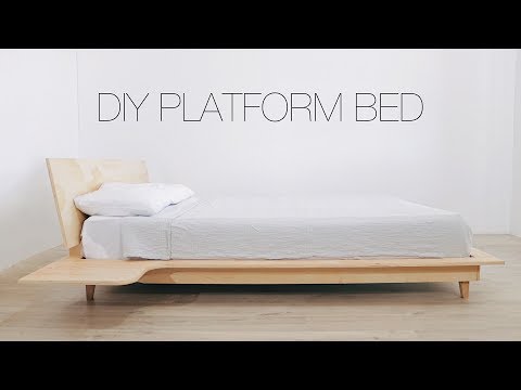 DIY Platform Bed With Build-in Nightstands | Modern Builds