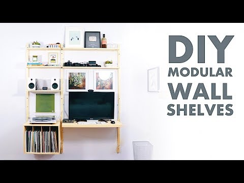 DIY Modern Wall Shelf / Desk | Metal and Plywood | Modern Builds