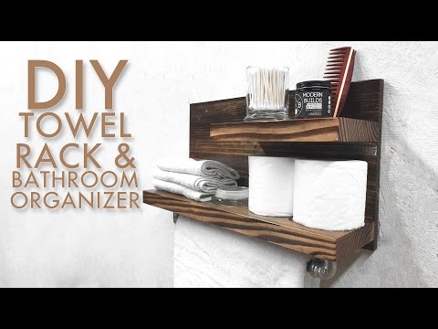 DIY Towel Rack & Bathroom Organizer | Modern Builds | EP. 51