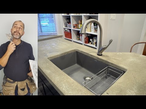 Rustic DIY Concrete Counter Tops  From  A to Z