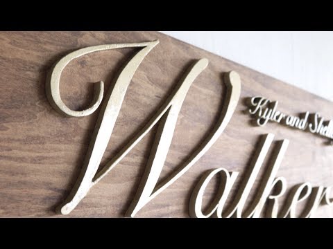 DIY Wooden Name Sign | Perfect Wedding Gift | Modern Builds | EP. 66