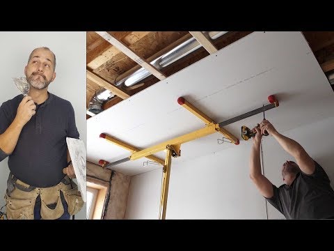 How To Install Ceiling Drywall Using A Panel Lift