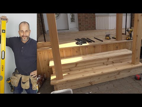 DIY Weekend Deck Project Part 5 – Skirt, Box Steps And Angled Railings