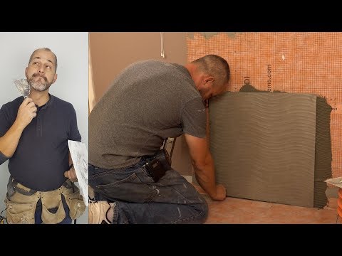 How to Install 24 x 24 Porcelain Tile on the shower wall