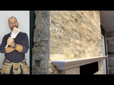 DIY How To Install Stone on Your Fireplace Easily