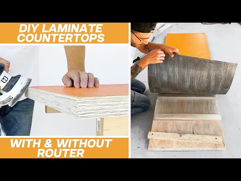 How to Build DIY LAMINATE COUNTERTOPS with EXPOSED PLYWOOD Edges | Modern Builds