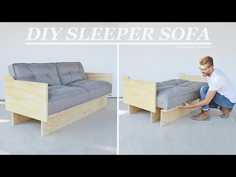 DIY Sleeper Sofa / Futon that Turns Into a Bed! | Modern Builds