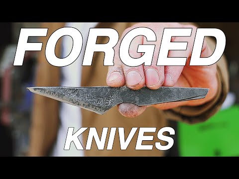 I Try Blacksmithing For the First Time!!! Making 5 Hand Forged Knives | Modern Builds
