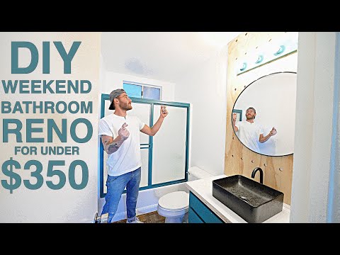 DIY BATHROOM RENOVATION IN A WEEKEND | UNDER $350 | MODERN BUILDS