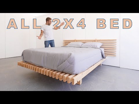 DIY Platform Bed Made from ONLY 2×4’s!!  | Modern Builds