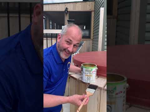 How To Stain Outdoor Wood #Shorts