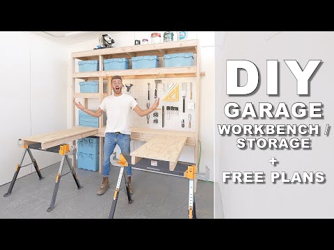 DIY GARAGE STORAGE / WORKBENCH | MODERN BUILDS