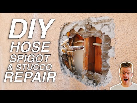PLUMBER QUOTED $750….I FIXED IT MYSELF!! DIY Hose Spigot and Stucco Repair