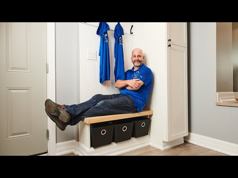 DIY Mudroom Bench & Storage