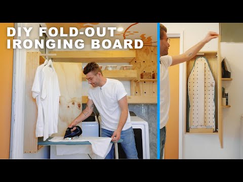 DIY FOLD-OUT IRONING BOARD w/ STORAGE | MODERN BUILDS