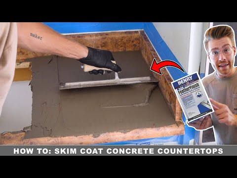 DIY SKIM COAT CONCRETE COUNTERTOPS OVER LAMINATE | Modern Builds