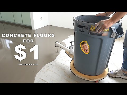 DIY SELF LEVELING CONCRETE FLOORS!! $1 per square foot