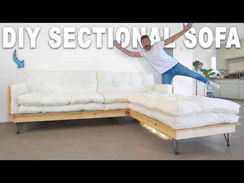 DIY SECTIONAL SOFA + FREE PLANS | MODERN BUILDS