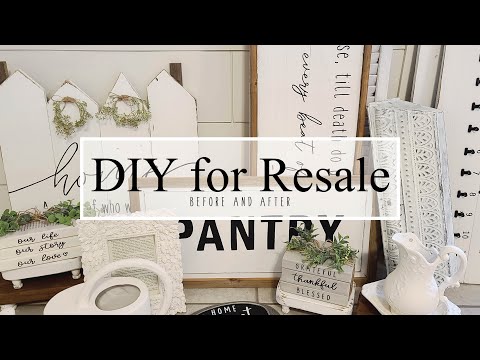 DIY for Resale • before and after • signs • risers • textured paint • book sets