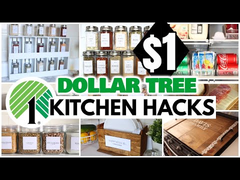 DOLLAR TREE DIY KITCHEN HACKS ($1 affordable high-end and easy diys)