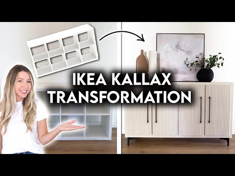 DIY IKEA HACK KALLAX TRANSFORMATION | FLUTED SIDEBOARD