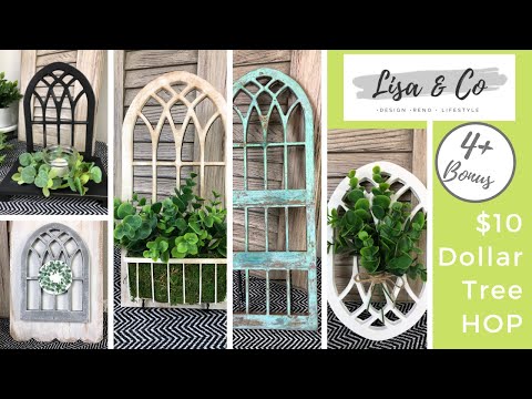 Dollar Tree Gothic Window Frames 5 Ways  ||  Dollar Tree $10 Challenge  ||  Lisa & Company