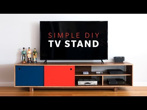 How To Make a DIY Mid Century Modern TV Stand | Woodworking