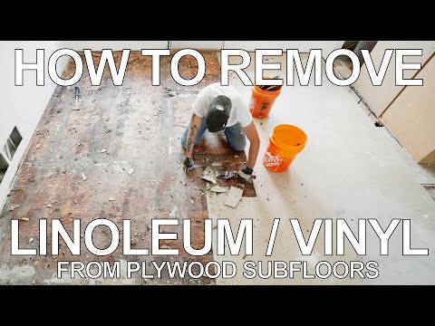 These Floors Were STUCK!! How to Remove Vinyl / Linoleum Tile and Adhesive for Plywood Subfloors