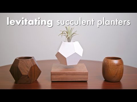DIY Levitating Succulent Planters Made 3 Ways // Turning, 3D Printing, Woodworking