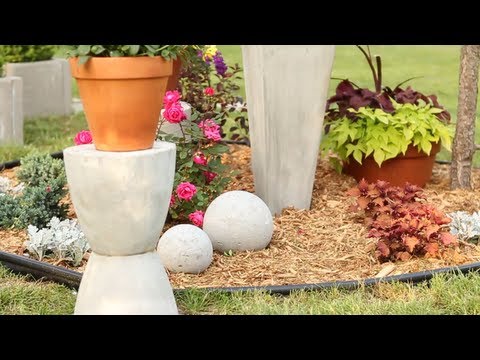 DIY Concrete Garden Ornaments