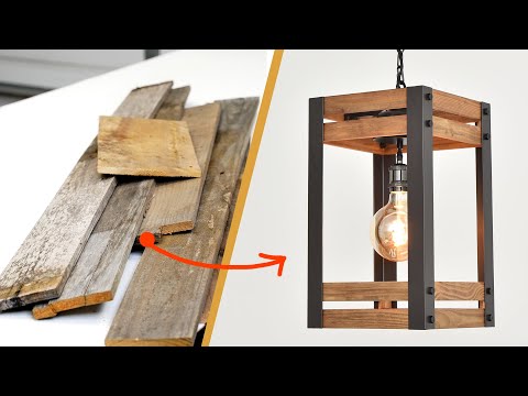 DIY Pendant Light from pallets