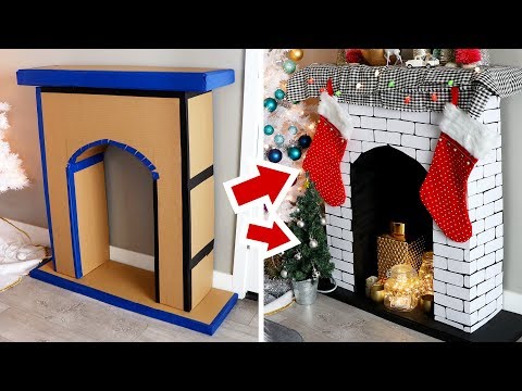 DIY Faux Fireplace made of Cardboard – HGTV Handmade