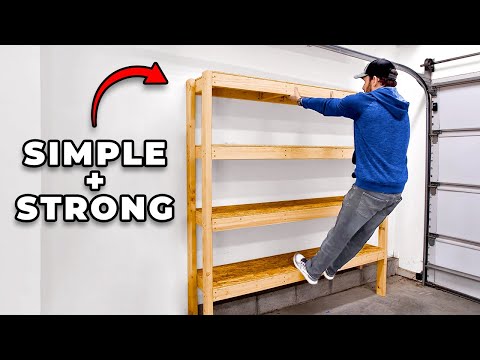 Super Efficient 2×4 Garage Shelves | DIY Garage Storage