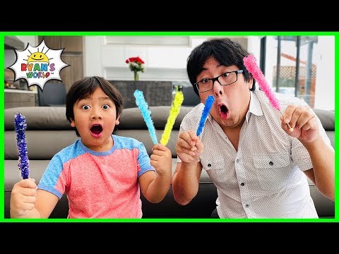 How To Make Rock Candy DIY Science Experiment with Ryan’s World!!!!