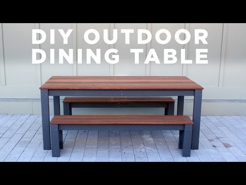 DIY Modern Outdoor Table and Benches