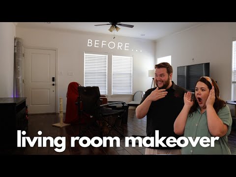 Living Room Makeover… In ONE Day!! // DIY Budget Living Room Makeover // Living Room Design