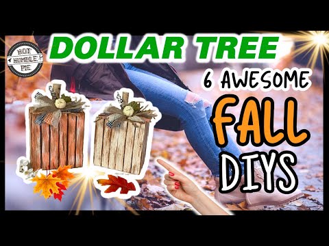 6 BEAUTIFULLY UNIQUE Dollar Tree Fall DIYs for 2023 | Fall Crafts | Trash to Treasure Fall DIY