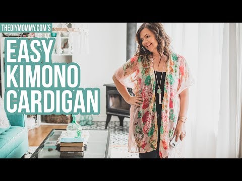How to make a Kimono Cardigan from a Scarf in 20 Minutes