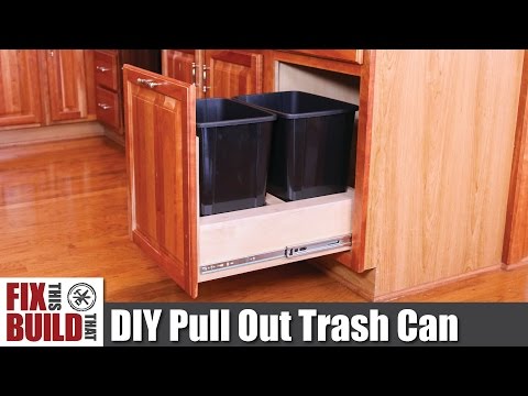 DIY Pull Out Trash Can in a Kitchen Cabinet | How to